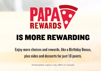 Papa John's Rewards Program